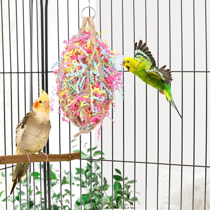 Hypeety Bird Chew Toy Bird Toy Foraging Shredding Climbing Hanging Toy - Image 6