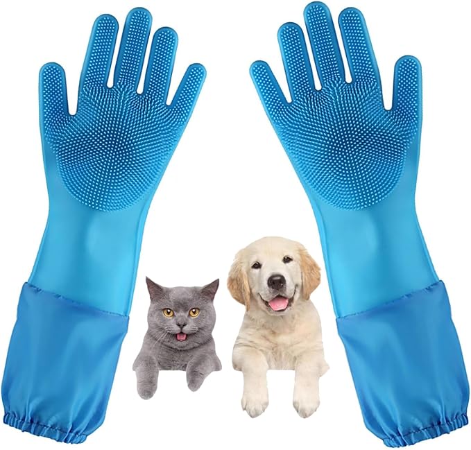 Dog Washing Gloves, Pet Grooming Gloves by Unknown