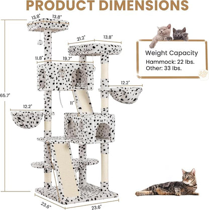 SHA CERLIN 65in Larger Cat Tree Tower Condo - Image 8