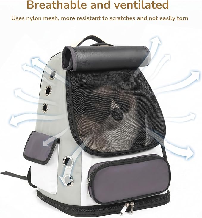 Cat Backpack Carrier, TSA Airline Approved Pet Travel Bag - Image 2