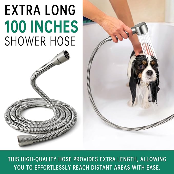 3 Mode Dog Shower Attachment, High Pressure Handheld Sprayer - Image 6