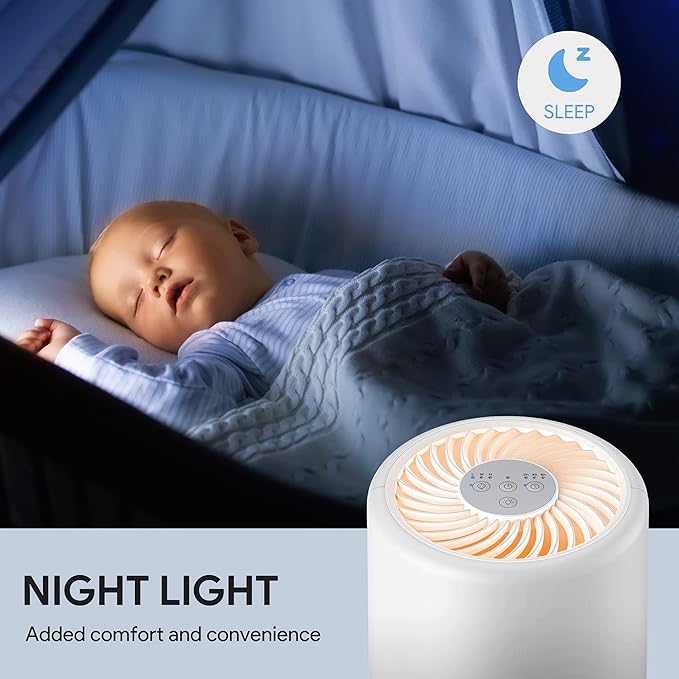 FULMINARE Air Purifiers for Bedroom H13 True HEPA Air Filter Quiet Air Cleaner - Image 8