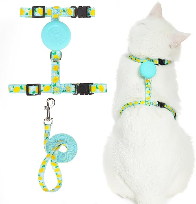 PUPTECK Adjustable Cat Harness and Leash Set Escape Proof Kitten Strap Collar by PUPTECK