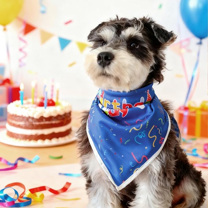 Birthday Dog Bandanas Boy, Cat Dogs Triangle Pet Scarves - Image 7