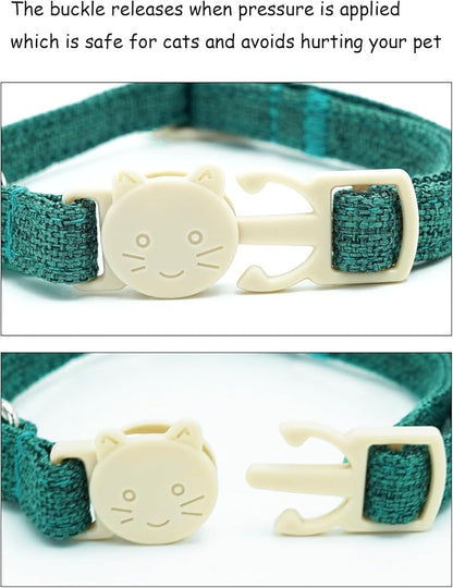 Christmas Cat Collar-2 Pack Cat Collar Red and Green Linnet - Image 3