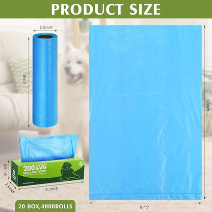 Sherr 20 Boxed Rolls 4000 Counts Dog Poop Bags Bulk Leak Proof Dog Waste Bags - Image 3