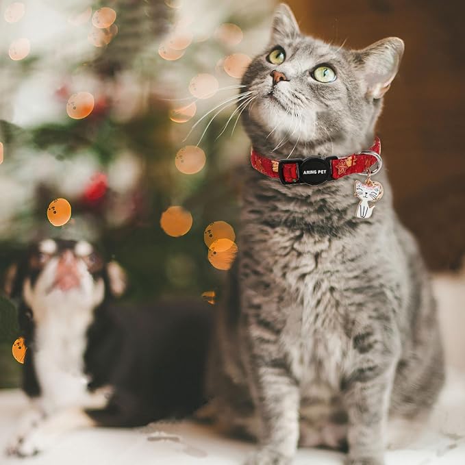 ARING PET 2 Pack Christmas Cat Collars-Cute Cat Collar Breakaway - Image 5