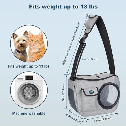 OWNPETS Pet Sling Carrier, Pet Airline Carrier Travel Bag, Fit 10~13lb Small - Image 7