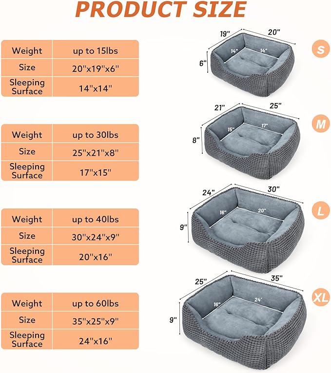 MIXJOY Dog Bed for Large, Small Dogs - Image 4