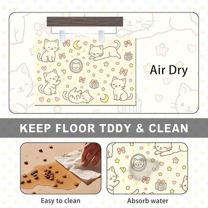 Cute Sweet Cat Food Mat for Dog Food Mat Food and Water Bowl Pet Feeding Bowl - Image 6