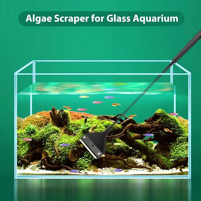 Algae Scraper for Glass Aquarium, Long Handle Fish Tank Algae Scraper - Image 2