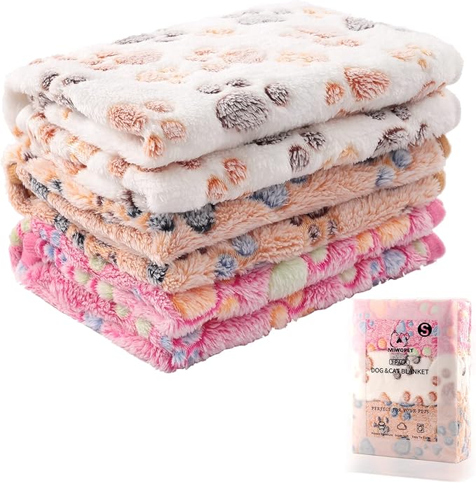 3 Pack Cat and Dog Blanket Soft & Warm Fleece Flannel Sleep Mat, Great Pet Throw by MIWOPET