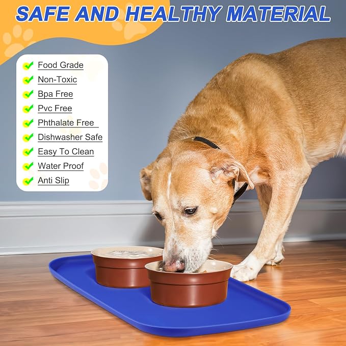 Silicone Pet Feeding Mat with Raised Edge - Image 3