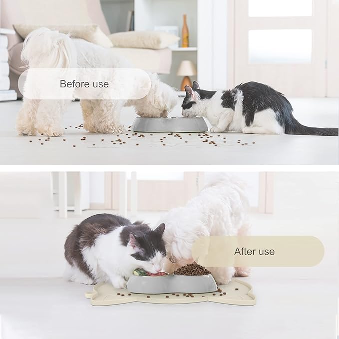 Coomazy Cat & Dog Feeding Mat, Thicker Non-Slip Silicone Mat - Image 5