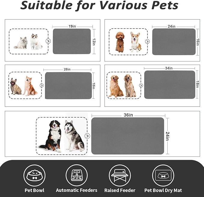 Dog Food Mat - Absorbent Cat Mat - Image 4
