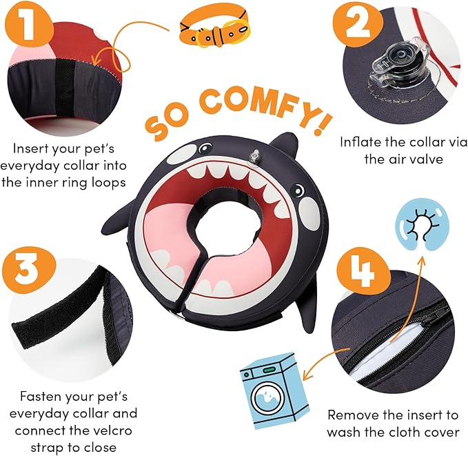 BENCMATE Inflatable Dog Cone Collar Alternative, Soft Dog Cone - Image 2