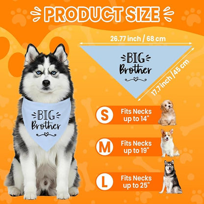 Big Brother Dog Bandanas, Pet Dog Triangle Scarf - Image 3
