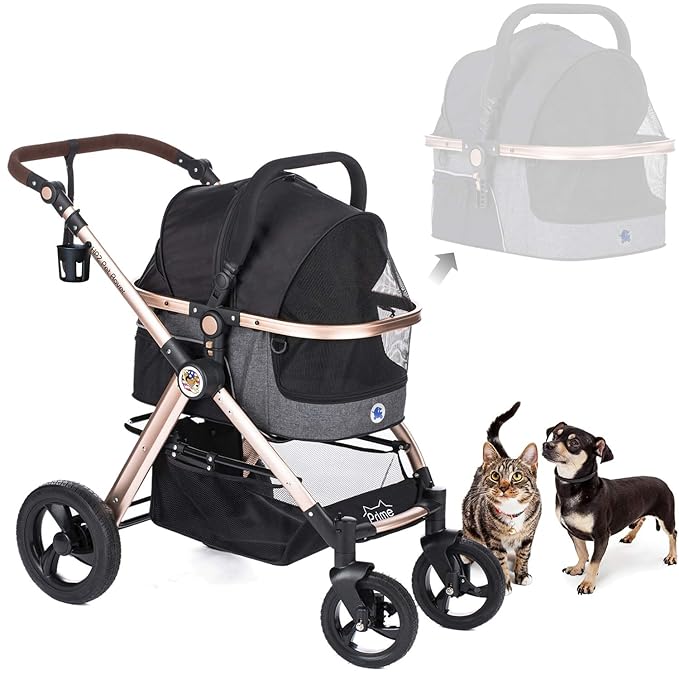 HPZ Pet Rover Prime 3-in-1 Luxury Dog/Cat Stroller by HPZ