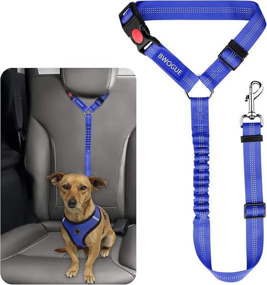 BWOGUE Pet Dog Cat Seat Belts, Car Headrest Restraint Adjustable Safety Leads by BWOGUEPetHome