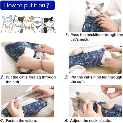 Cat Surgery Recovery Suit Cat Onesie - Image 5