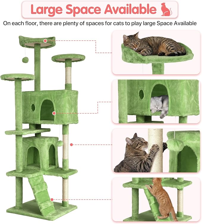 70in Cat Tree Cat Climbing Tower - Image 2
