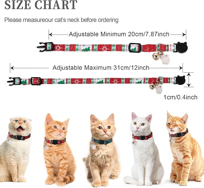 Unique style paws 2 Pack Christmas Kitten Collar Breakaway - Image 3