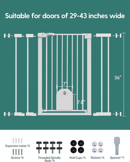 Babelio 36" Tall Auto Close Baby Gate - Image 7
