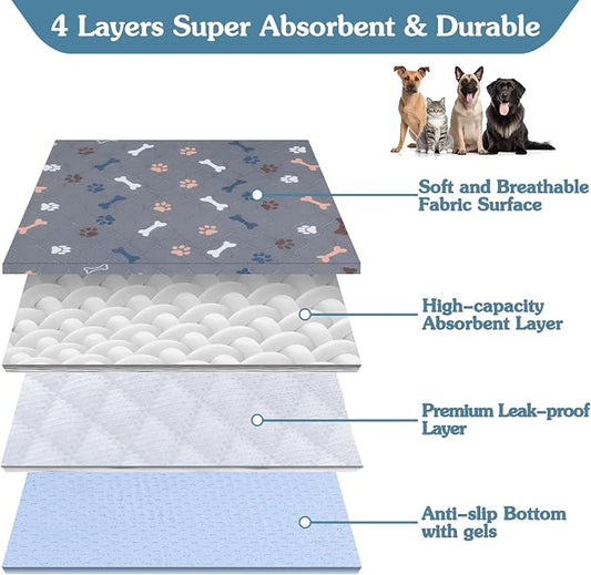 Washable Pee Pads for Dogs 72"x72", Reusable Puppy Pads Extra Large Upgrade - Image 2