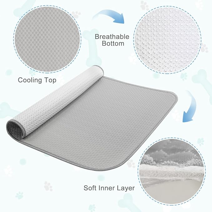 Summer Dog Cooling Mat Washable Ice Silk Self Cool Pad - Image 5