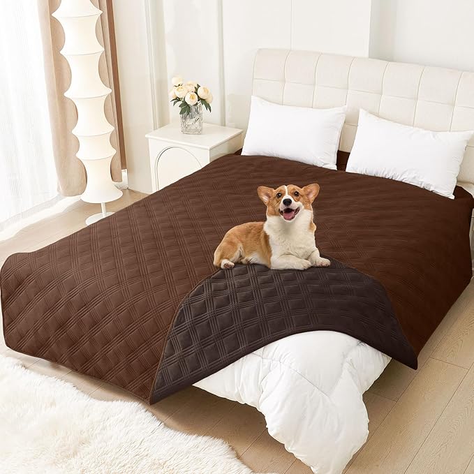 hyha Waterproof Dog Blanket, Reversible Pet Bed Blanket, Soft Sofa Couch Cover by hyha