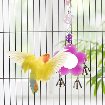 Hypeety Pet Bird Mirror with Bell Interactive Parrot Toy - Image 7
