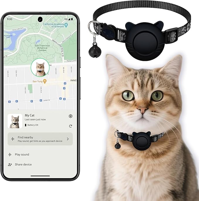 GPS Cat Collar Tracker – Bluetooth Pet Locator by Unknown