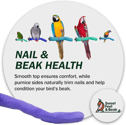 Sweet Feet & Beak Safety Pumice Bird Perch, X-Small 1/2" X 6" - Image 8