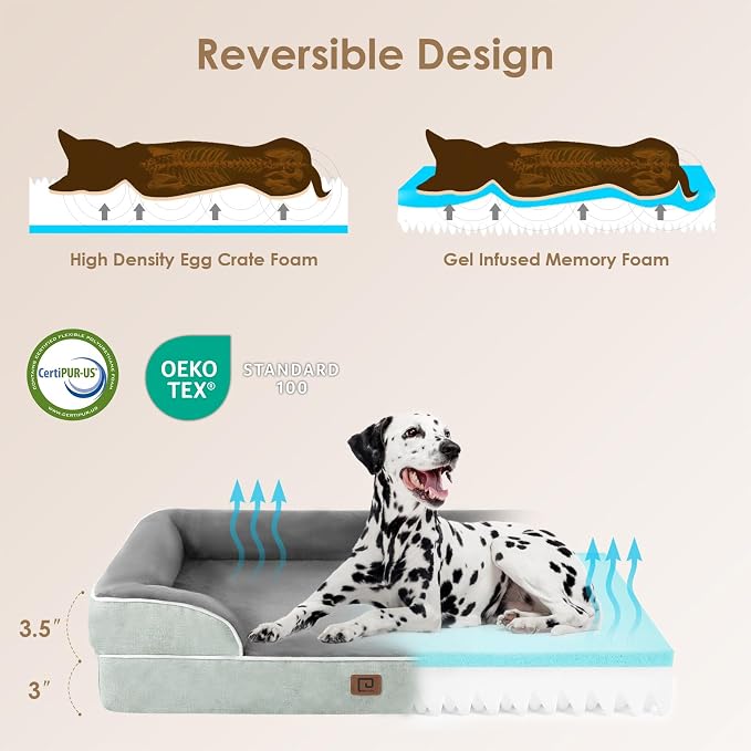 EHEYCIGA Orthopedic Dog Beds for Large Dogs, Waterproof Memory Foam Large Pet - Image 2
