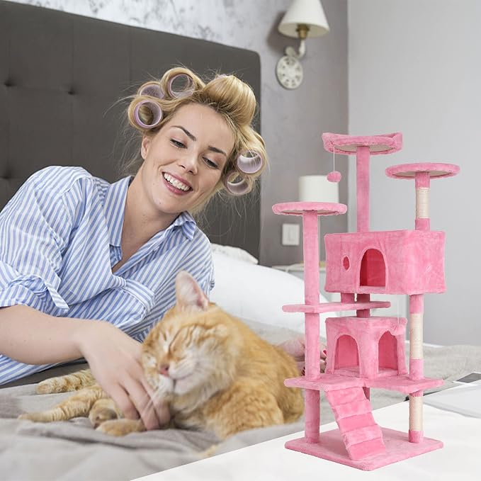 Heavy Duty Cat Tree Tower, Cat Condo, Hanging Ball - Image 2