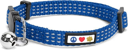 Pawtitas Reflective Blue Cat Collar by Pawtitas