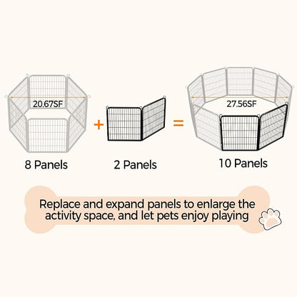 Yaheetech Dog Playpen Outdoor, 32 inch 2 Panels Dog Pen Indoor Heavy Duty Puppy - Image 7