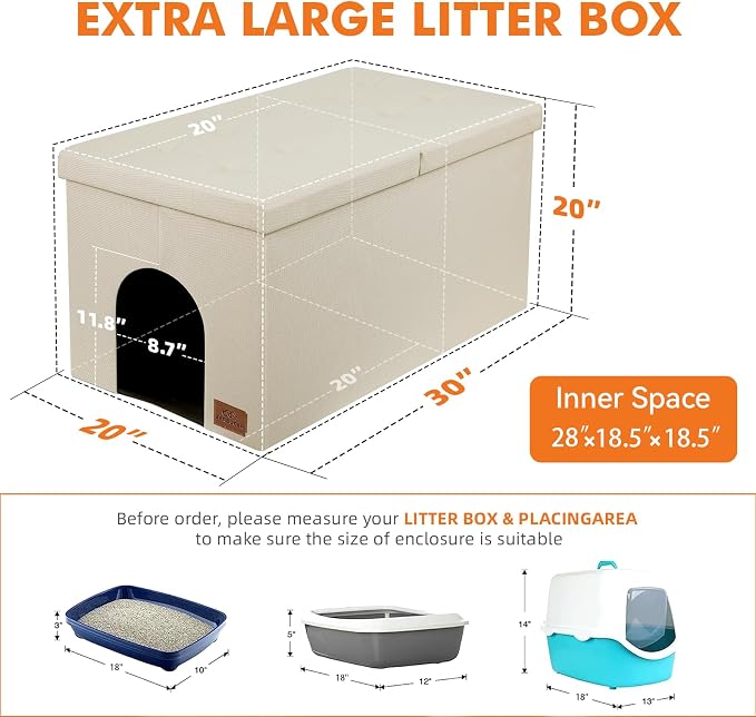 3-in-1 Cat Litter Box Enclosure - Image 2