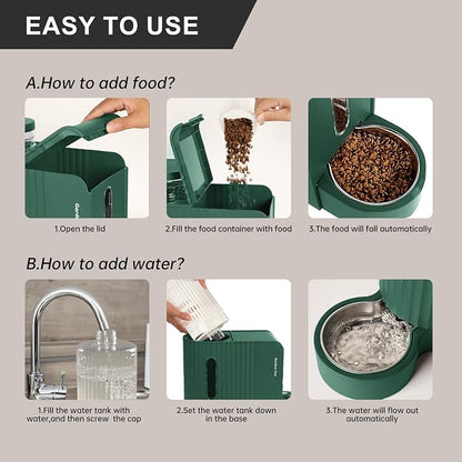 Gardner Pet Automatic Gravity Cat Food Feeder and Water Dispenser Stainless - Image 6
