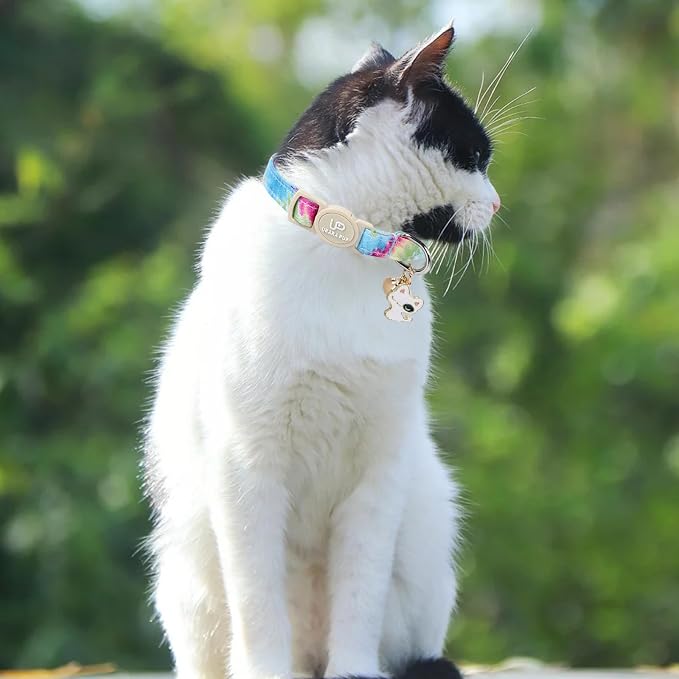 Cat Collar, 2 Pack Cat Collars Cute Breakaway Tiedye Cat Collar - Image 4