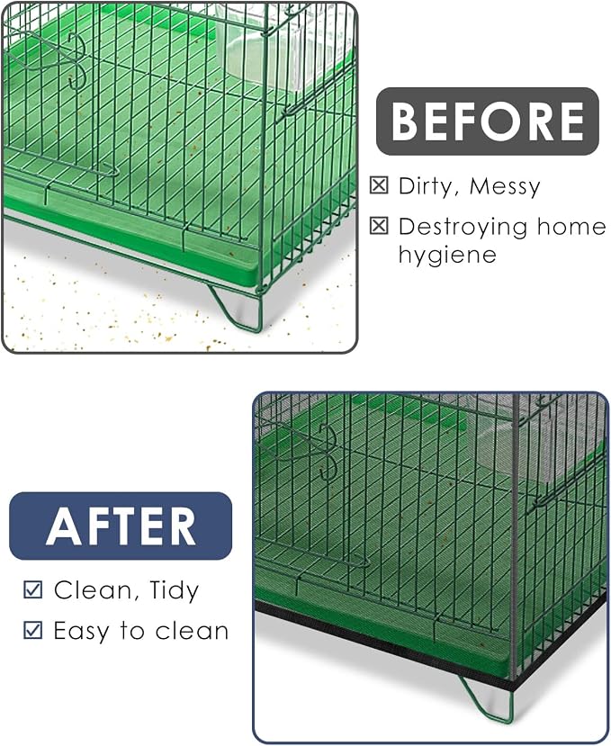 Bissap 2 PCS Bird Cage Seed Catcher, 59-90'' Universal Birdcage Net Nylon - Image 5