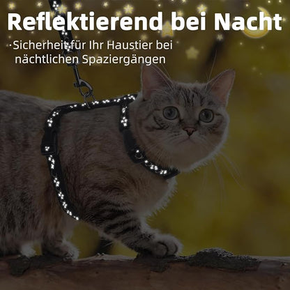 PUPTECK Adjustable Cat Harness and Leash Set Escape Proof Kitten Strap Collar - Image 7