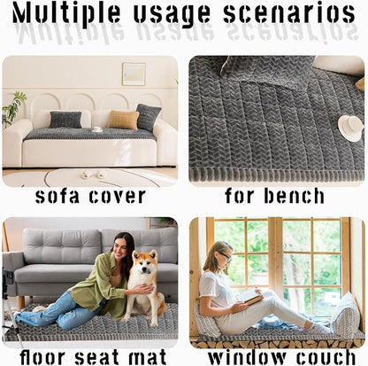 Sofa Cover Fuzzy Couch Cover for Pet, Couch Covers for Dogs Washable Non-Slip - Image 6