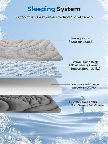 Dog Cooling Mat, Reversible Cool & Warm Pet Orthopedic Pad, Thick Mat - Image 5