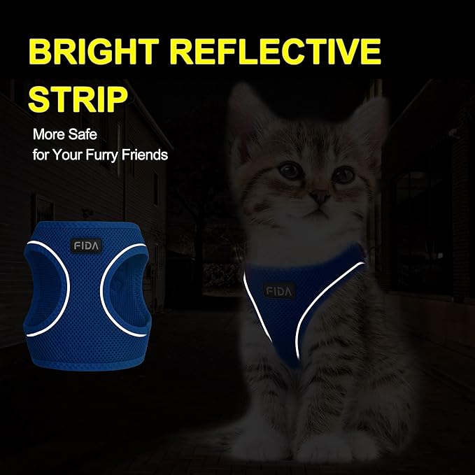 Fida Comfy Dog Harness with Leash, Soft Puppy Vest Escape Proof, Breathable - Image 4