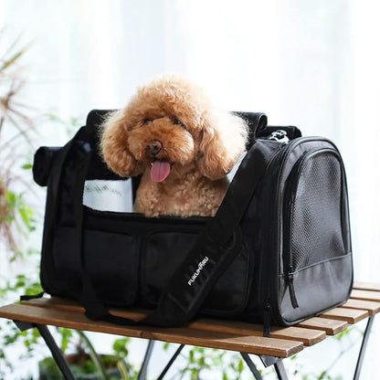 FUKUMARU Cat Carrier, 4 Mesh Windows Small Dog Carrier, 4 Storage Pockets Cat - Image 7
