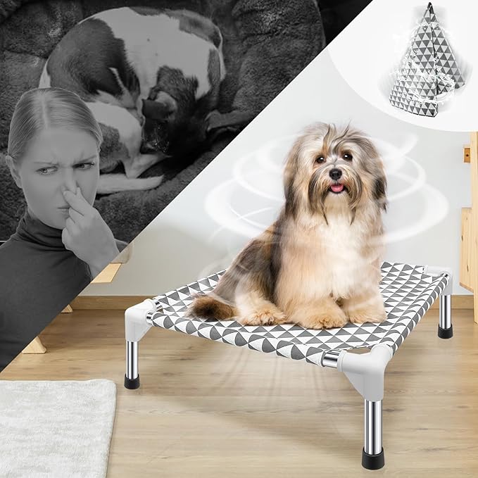 Elevated Outdoor Dog Bed Updated Raised Pet Cot Cooling Puppy Bed Lifted Dog Bed - Image 9