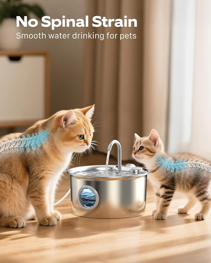 Cat Water Fountain Stainless Steel: Cat Fountain - Image 6