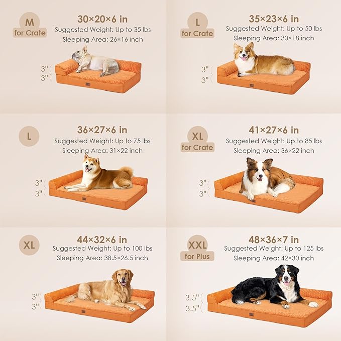 EHEYCIGA Large Dog Bed Memory Foam - Image 2
