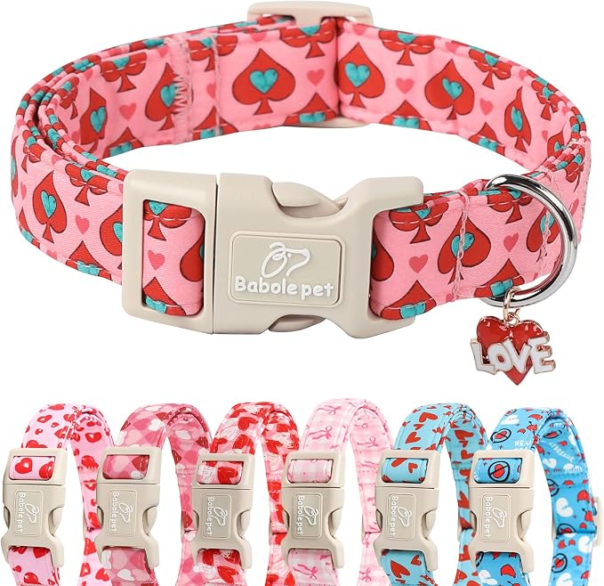 Valentines Dog Collar for Small Dogs by Babolepet